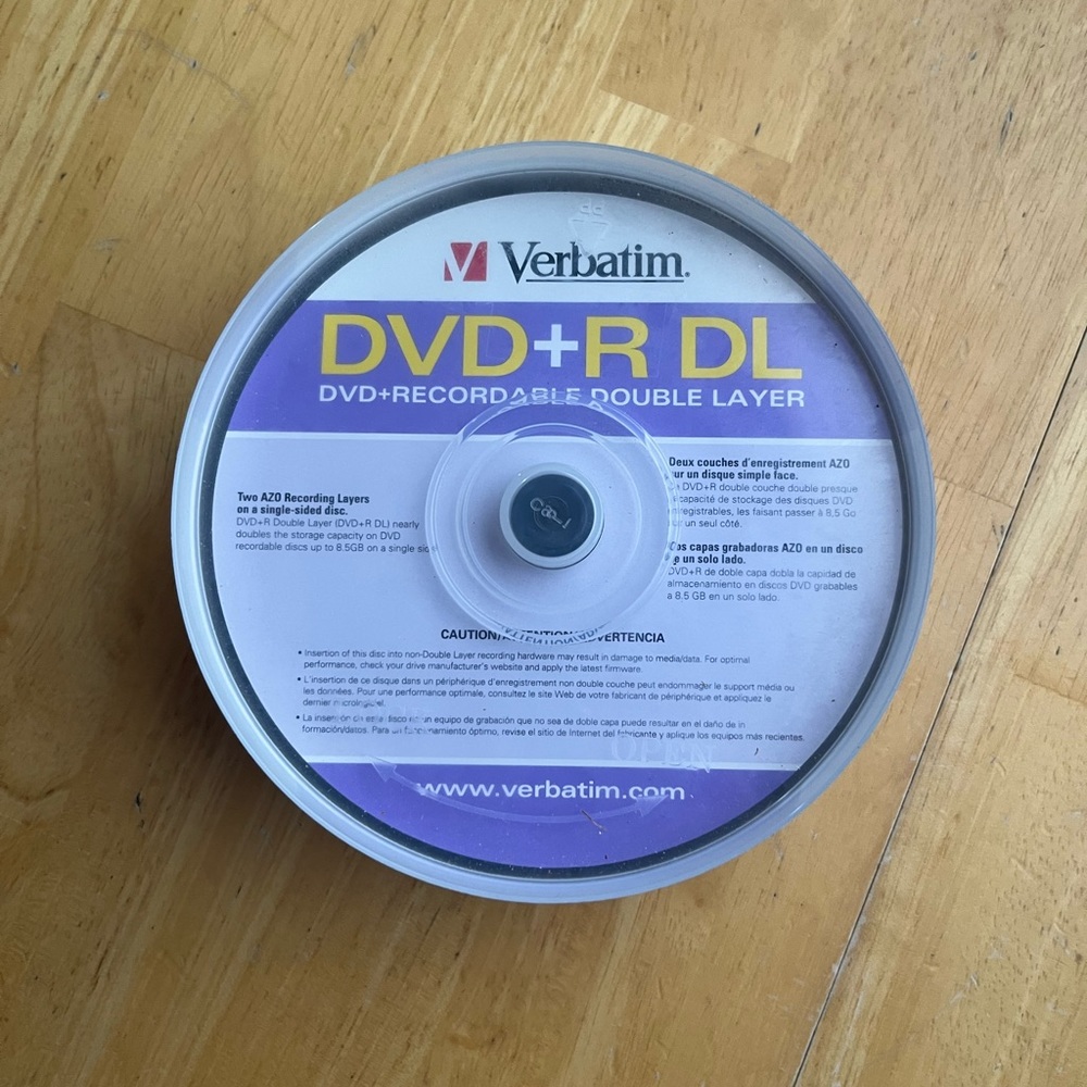 Dvds Recordable Double The Regular Dvd Size Purple DVD+R DL Discs